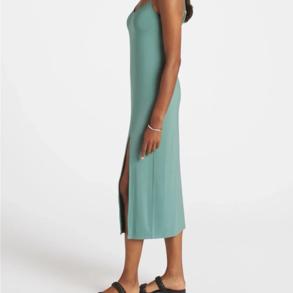 Z Supply Teal Midi Dress with Spaghetti Straps - Picture 3 of 4